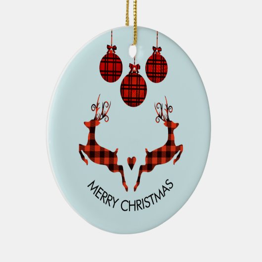 2クリスマスディアジャンプ素朴スタイル セラミックオーナメント (右)