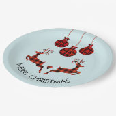 2クリスマスディアジャンプ素朴スタイル ペーパープレート (アングル)
