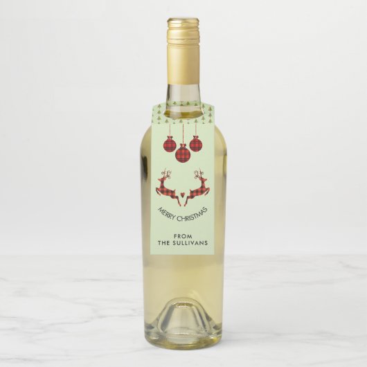 2クリスマスディアジャンプ素朴スタイル ボトルネックタグ (ボトル)