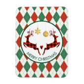 2クリスマスディアジャンプ素朴スタイル マグネット (縦)