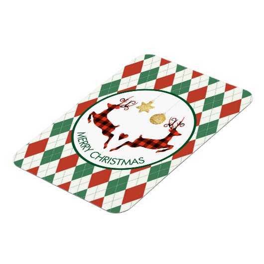 2クリスマスディアジャンプ素朴スタイル マグネット (左側)