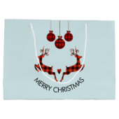 2クリスマスディアジャンプ素朴スタイル ラージペーパーバッグ (裏面)
