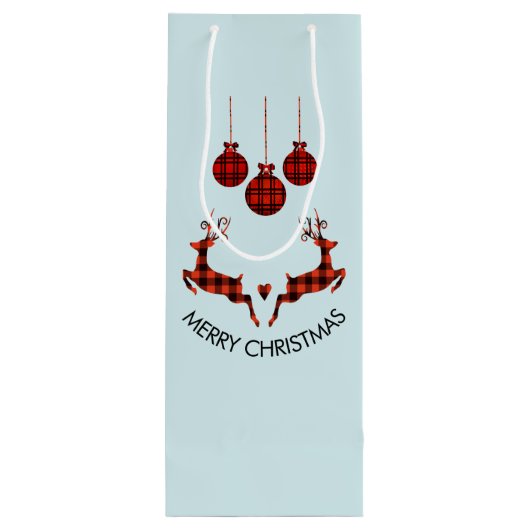 2クリスマスディアジャンプ素朴スタイル ワインギフトバッグ (裏面)