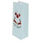 2クリスマスディアジャンプ素朴スタイル ワインギフトバッグ (裏面アングル)