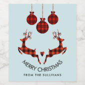 2クリスマスディアジャンプ素朴スタイル ワインラベル (シングルラベル)