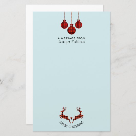 2クリスマスディアジャンプ素朴スタイル 便箋 (正面/裏面)