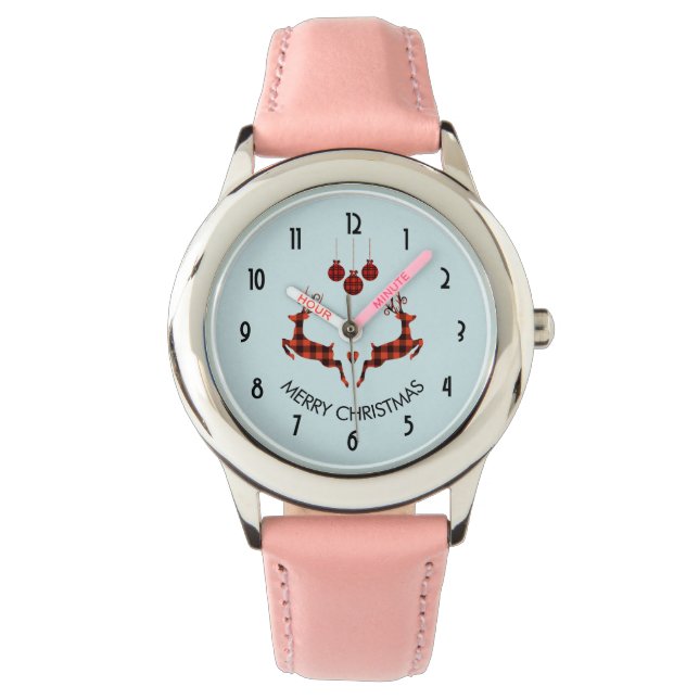 2クリスマスディアジャンプ素朴スタイル 腕時計 (正面)