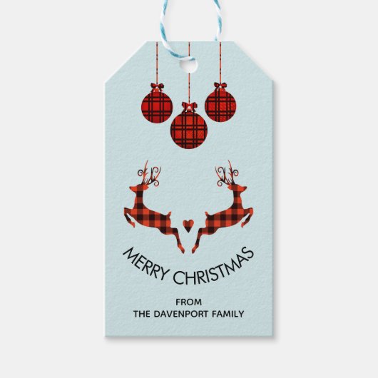 2クリスマストナカイ跳び素朴ハンター ギフトタグ (正面)