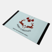 2クリスマストナカイ跳び素朴ハンター ドアマット (アングル)