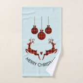 2クリスマストナカイ跳び素朴ハンター バスタオルセット (ハンドタオル)