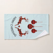 2クリスマストナカイ跳び素朴ハンター バスタオルセット (ハンドタオル)