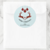 2クリスマストナカイ跳び素朴ハンター ラウンドシール (バッグ)