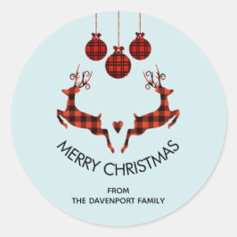 2クリスマストナカイ跳び素朴ハンター ラウンドシール