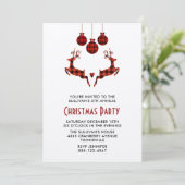 2クリスマストナディージャンプ素朴パーティー招待状 招待状 (スタンド正面)