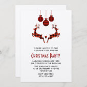 2クリスマストナディージャンプ素朴パーティー招待状 招待状 (正面/裏面)