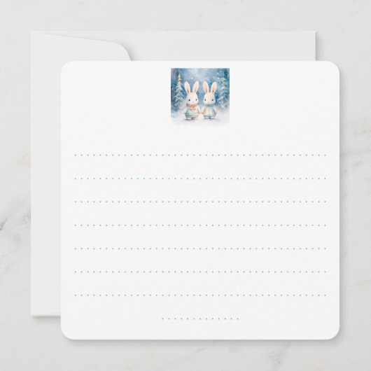 2クリスマスバニー 招待状 (裏面)