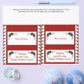 2クリスマスホリデーホリーキャンディバーラッパー チラシ (シングル)