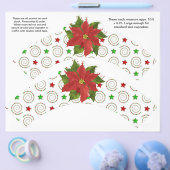 2クリスマスポインセチアカスタムカップケーキラッパー チラシ (シングル)