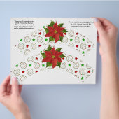 2クリスマスポインセチアカスタムカップケーキラッパー チラシ (手)