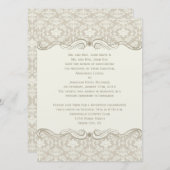 #2クリームタン ダマスク スワールズ ポストウェディング 招待状 (正面/裏面)