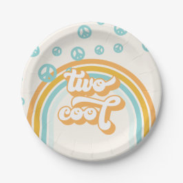 2クールレトロ少年2歳の誕生日 ペーパープレート