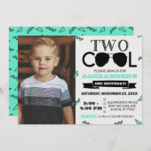 2クールレトロ第2誕生日写真 招待状 (正面/裏面)