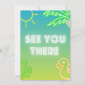 2クール歳の誕生日とフォト招待状 招待状 (裏面)