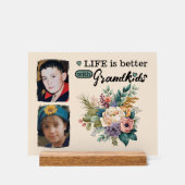 2グランドキッズ写真フローラ緑 アクリルサイン (正面)