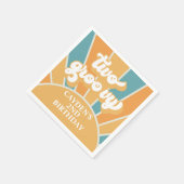 2グルービーレトロサンシャインボーイ2nd誕生日 スタンダードカクテルナプキン (角)