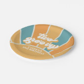 2グルービーレトロサンシャインボーイ2nd誕生日 ペーパープレート (アングル)