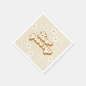 2グルービーレトロデイジー2ndバースデーナプキンス スタンダードカクテルナプキン (角)