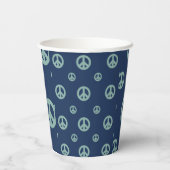 2グルービーレトロボーイブルーピースサイン誕生日 紙コップ (裏面)