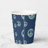 2グルービーレトロボーイブルーピースサイン誕生日 紙コップ (右)