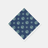 2グルービーレトロボーイ平和サイン誕生日 スタンダードカクテルナプキン (角)