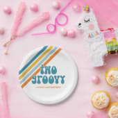 2グルービーレトロボーイ誕生日紙プレート ペーパープレート (パーティー)