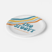 2グルービーレトロボーイ誕生日紙プレート ペーパープレート (アングル)