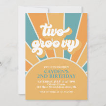 2グルービーレトロボーイ2nd誕生日招待状