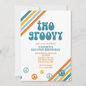 2グルービーレトロボーイ2nd誕生日招待状 招待状 (正面)