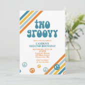 2グルービーレトロボーイ2nd誕生日招待状 招待状 (スタンド正面)