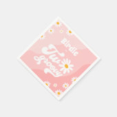 2グルービー2nd誕生日パーティーボホレトロデイジー スタンダードカクテルナプキン (角)