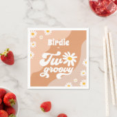 2グルービー2nd誕生日パーティーボホレトロデイジー スタンダードカクテルナプキン (インサイチュ)