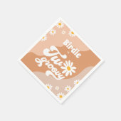 2グルービー2nd誕生日パーティーボホレトロデイジー スタンダードカクテルナプキン (角)