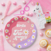 2グルービー2nd誕生日パーティーボホレトロデイジー ペーパープレート (パーティー)