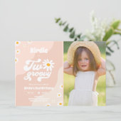 2グルービー2nd誕生日パーティーボホレトロデイジー 招待状 (スタンド正面)