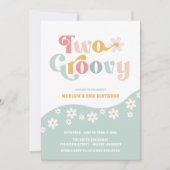 2グルーヴィー2ndバースデーミント招待状 招待状 (正面)