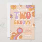 2グルーヴィ誕生日招待状 | Groovyパーティー 招待状 (正面)