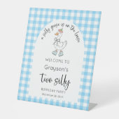 2グースブルー間抜け2ndバースデーウェルカムサイン 台座サイン (正面)