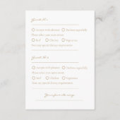 2ゲストウォームゴールデンウェディングRSVP エンクロージャーカード (裏面)