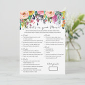 2ゲームバラ金ゴールドブライダルシャワーゲーム5x7 招待状 (スタンド正面)