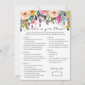 2ゲームフラワーガーデンブライダルシャワーゲーム5x7 招待状 (正面)